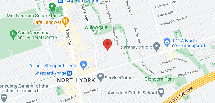 map of #1003 -88 SHEPPARD AVE
